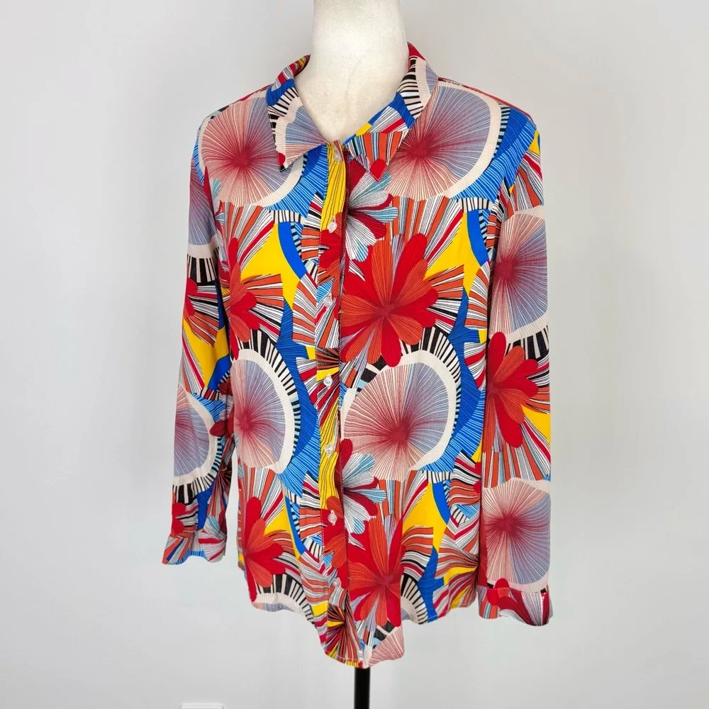 Coco Y Club abstract floral shirt - Picture 2 of 5